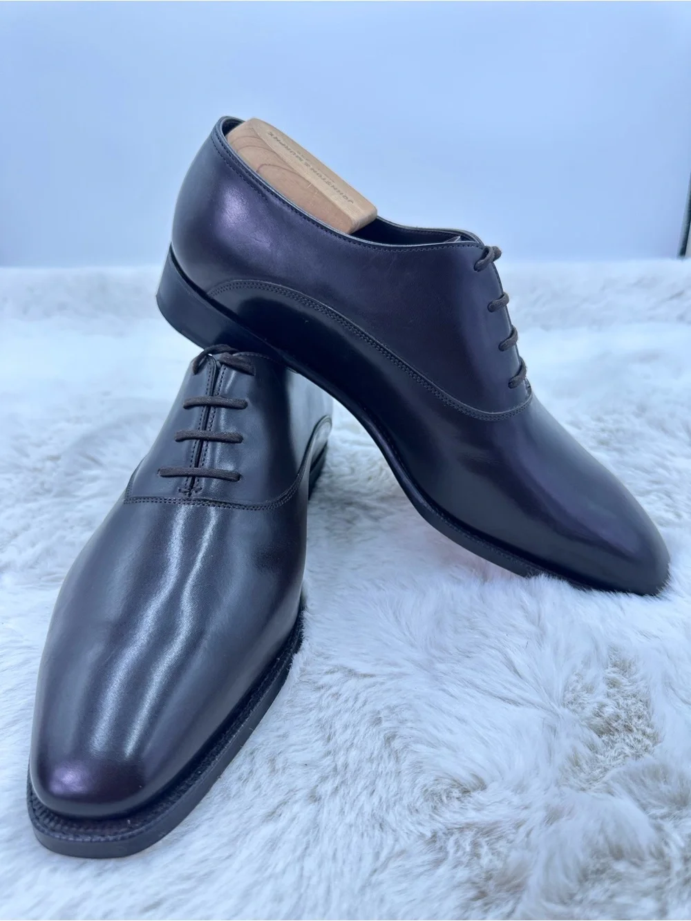 John Lobb Becketts Dark Brown Misty Oxfords UK 9EE US 10EE New